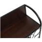 Wine rack with wheels and dark brown paulownia wood shelf 