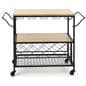 Beverage cart with wine storage requires minimal assembly 