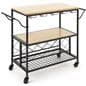 Beverage cart with wine storage and 9 bottle compartments