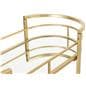 Oval serving cart on wheels with durable iron metal construction 