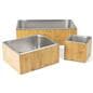 Ice pan with bamboo housing  comes in three functional sizes