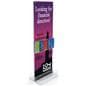 Acrylic Display Totem with Brochure Holder & Silver Screw Caps