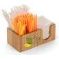 Pine bar napkin caddy straw organizers