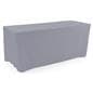 Gray trade show table throws