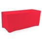 Red trade show table throws