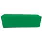 Kelly green trade show table throws with hemmed edge 