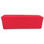 Red trade show table throws are machine washable 