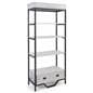 French country etagere shelving with whitewash MDF