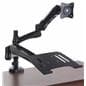 Desk Mount Dual Monitor Arm with Laptop Holder