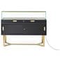 Retail glass display counter with lockable storage