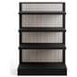 Endcap add-on for GDBL retail gondolas compatible showcasing the unit bare and without any products