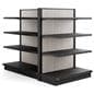 Endcap add-on for GDBL retail gondolas compatible showcasing it as an endcap