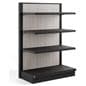 Endcap add-on for GDBL retail gondolas compatible with adjustable shelving