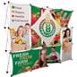 Trade show pop up with dye-subliamated printed graphics