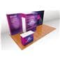 Modular exhibition stands with tool-free modular assembly