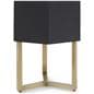 Floor standing pedestal with electroplated gold base