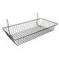 Wire basket accessory for gridwall or slatwall