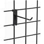 Glossy 6" black gridwall peg hook 