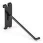 30-degree angled tip 6" black gridwall peg hook 