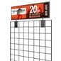 Gridwall sign holder shown being mounted on top of a gridwall with an outdoor sports advertising