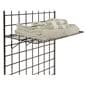 Wire shelf for gridwall holding folded towels