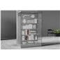 Contemporary glass display cabinets with four top lights