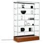 Glass Curio Display Case with Adjustable Shelves