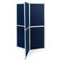 Freestanding modular display boards with rounded feet for multiple configurations