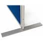 Freestanding modular display boards with sturdy metal feet