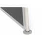Clip and pole folding display system with rounded feet