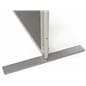 Clip and pole folding display system with sturdy metal feet