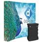 7.75’w expandable backlit pop up frame with hard carry case included in custom trade show display
