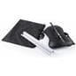 Walking flag backpack set includes backpack, banner and carry bag