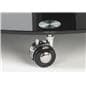 Glass and Metal TV Stand with Casters