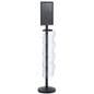 11” x 17” Sign Post with 4 Clear Literature Pockets, Stainless Steel