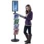 11” x 17” Sign Post with 4 Clear Literature Pockets, .25" Sign Thickness
