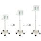 Respiratory hygiene station is height adjustable 