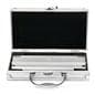 Aluminum case for tabletop display measures 12 inches wide
