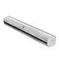 Hardware only narrow base banner stand for floor standing placement 