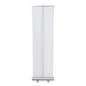 Budget narrow base retractable banner stand with silver frame