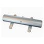 Budget narrow base retractable banner stand measures 80 inches tall