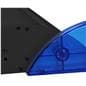 Premium wide base retractable banner stand with removable end caps included