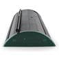 Hardware only premium banner stand with green removable end caps