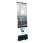 Budget narrow base retractable banner stand with digital printing method