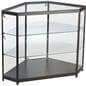 LED Glass Counter Corner with 2 Adjustable Shelves
