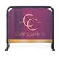 Custom cafe barriers with matte black frame