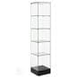 Tower display with five shelves