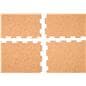 Interlocking cork floor with interlocking design