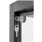 Glass tower display case with cam lock and two keys