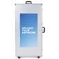 Custom graphic label for traveling case can easily be customized within the 30 inch x 14 inch template 